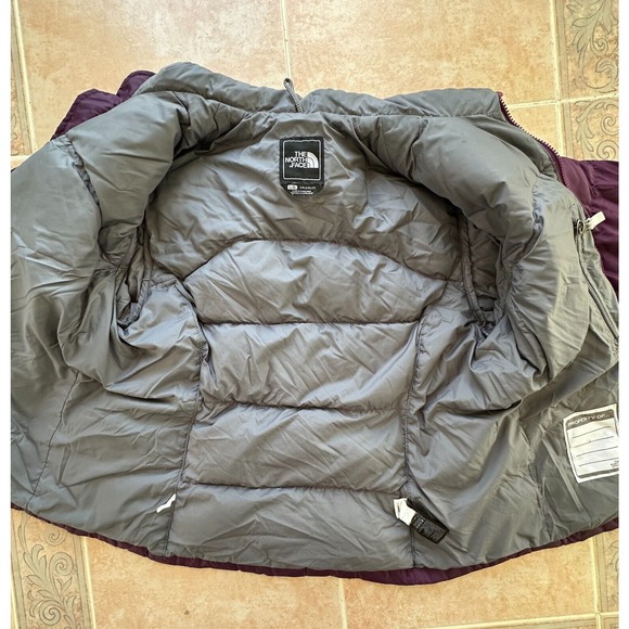 The North‎ Face Polyester 600 Goose Down Filled Burgundy Jacket Girls size L - Picture 6 of 9